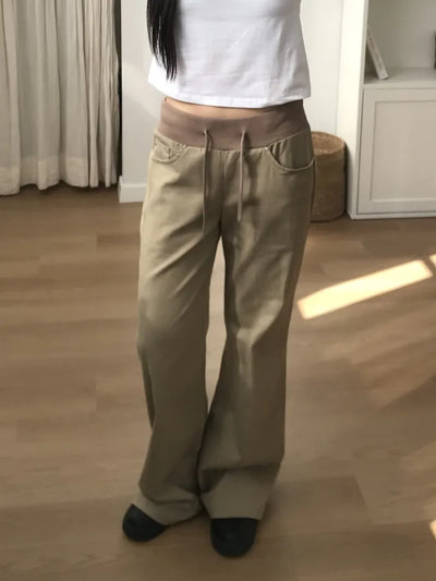 (4 colors) Rivet Waist Flare Pants