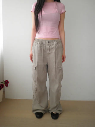 [2 colors] Pocket Cargo Pants
