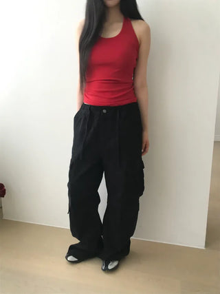 [2 colors] Pocket Cargo Pants