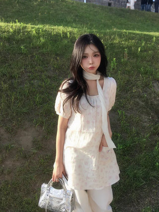 [3 colors] Baby Flower Mini Dress