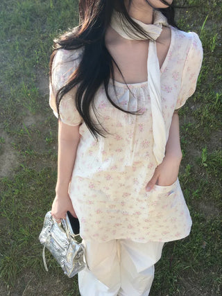 [3 colors] Baby Flower Mini Dress