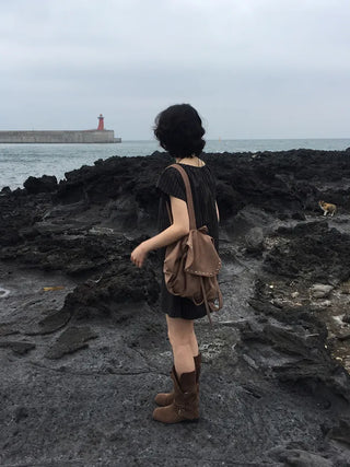 [Set-up] Striped cardigan & camisole dress