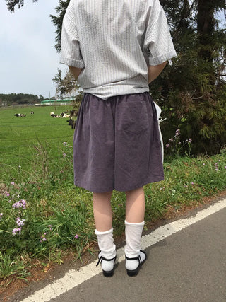 Pigmented elastic waist pants
