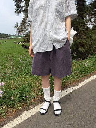 Pigmented elastic waist pants