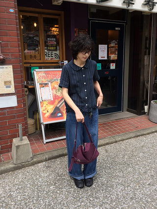 Summer denim wide-leg pants