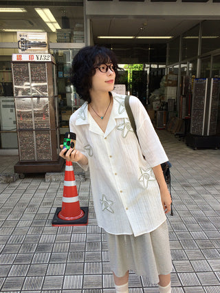 Oversized Star Short-Sleeve Shirt