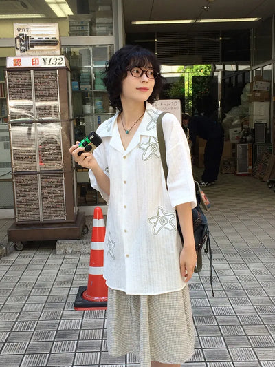 Oversized Star Short-Sleeve Shirt