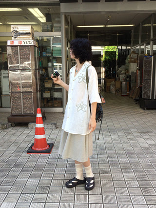 Oversized Star Short-Sleeve Shirt