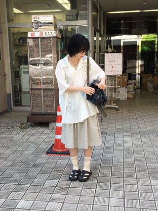Oversized Star Short-Sleeve Shirt