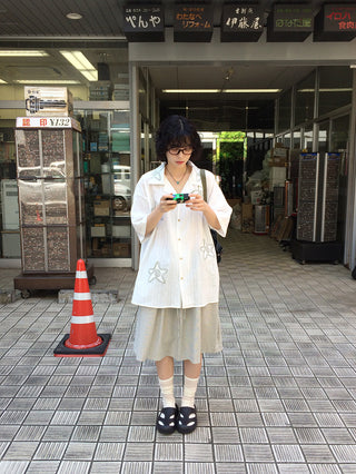 Oversized Star Short-Sleeve Shirt