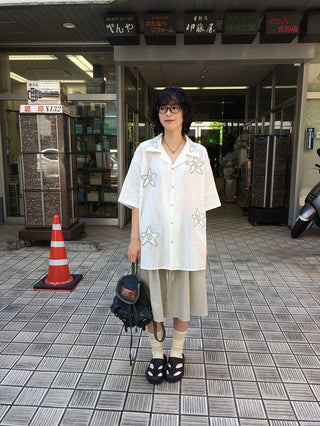 Oversized Star Short-Sleeve Shirt