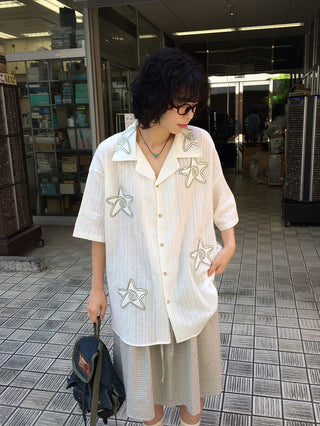 Oversized Star Short-Sleeve Shirt