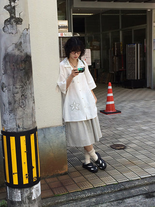Oversized Star Short-Sleeve Shirt