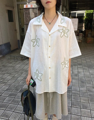 Oversized Star Short-Sleeve Shirt