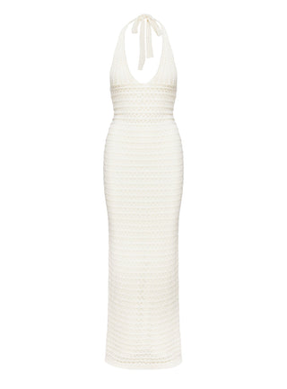 Lolanie Halter Maxi Dress White
