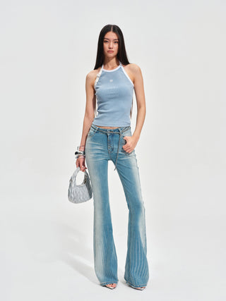 Sequin Bootcut Jeans