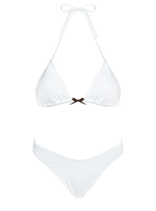 Lucky Bay Anglaise High Side Bikini Bottoms White