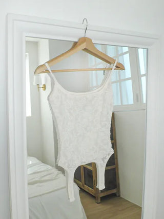 [3 colors] Lace Crop Sleeveless