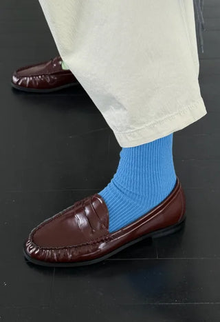[2 colors] Shirred Penny Loafers