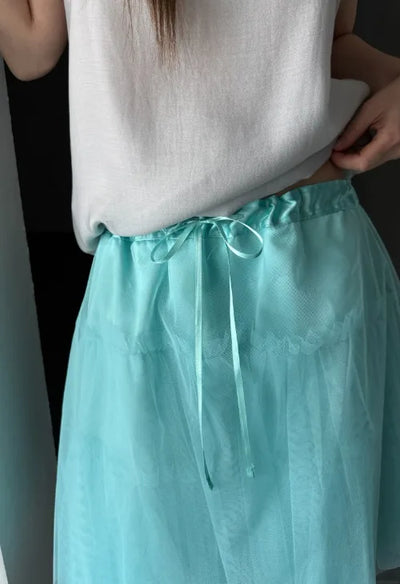 [3 colors] Candy Shami Midi Skirt