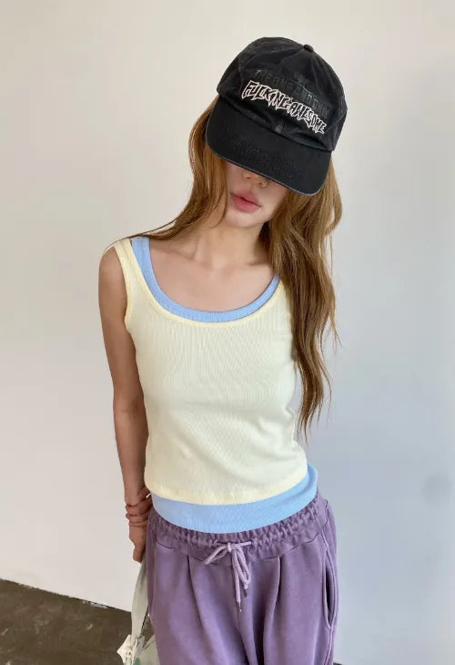 [12 colors] Attention Crop Sleeveless Top