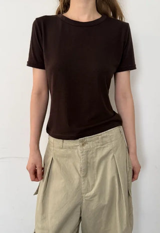 [9 colors] Tencel Short-Sleeve T-Shirt