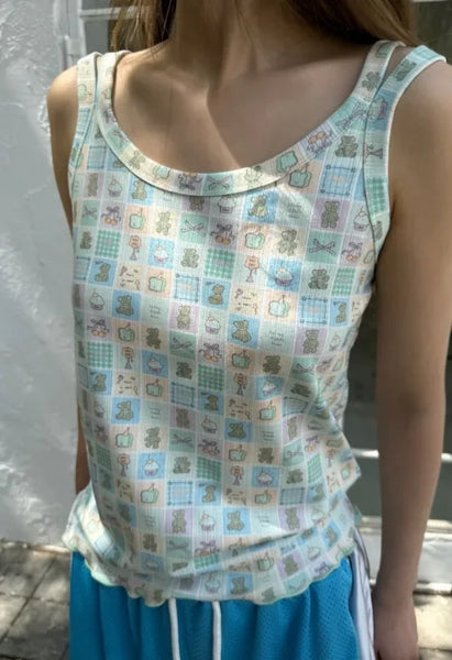 [2 colors] Toy Double Sleeveless