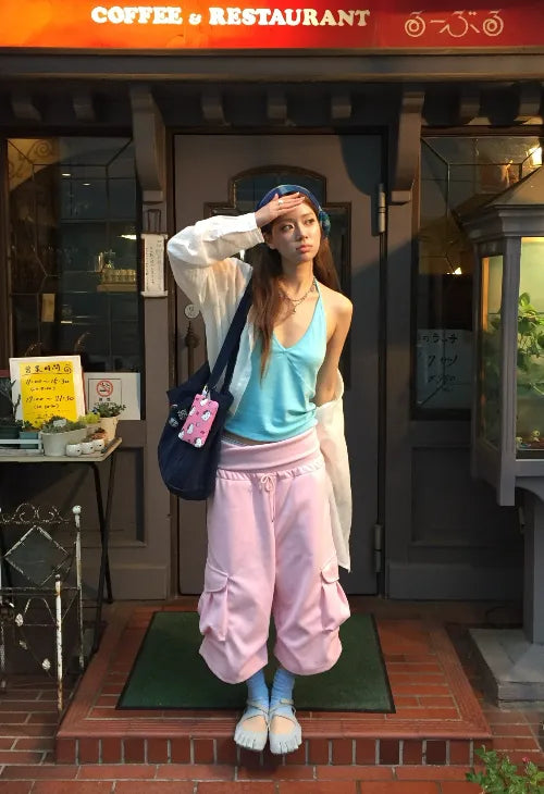 [2 colors] Barbie Fold Cargo Pants