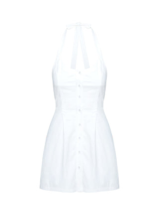 Mallorie Halter Mini Dress White