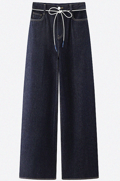 high waist retro wide-leg jeans