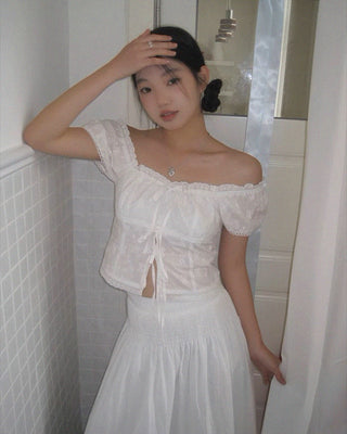 One-Shoulder Puff Sleeve Top