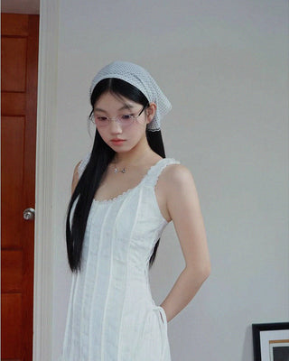 Sleeveless pleated Mini dress