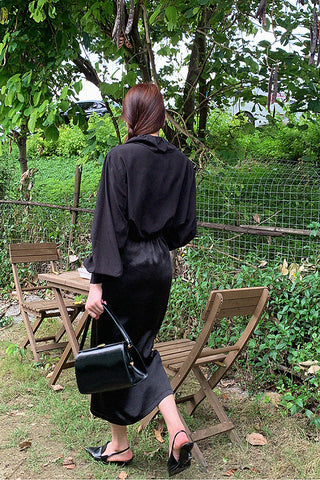 lotus leaf collar tencel shirt