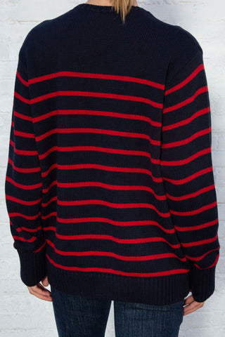 Brianna Cotton Thin Stripe Sweater