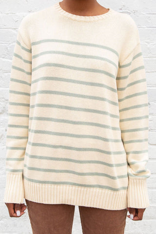 Brianna Cotton Thin Stripe Sweater