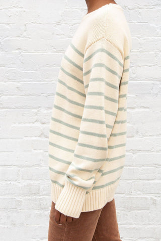 Brianna Cotton Thin Stripe Sweater