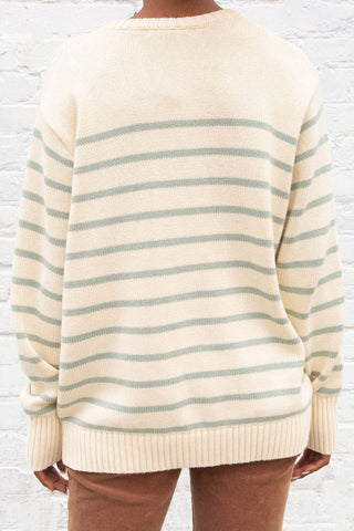 Brianna Cotton Thin Stripe Sweater
