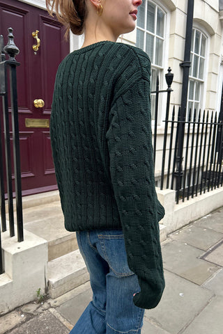 Brianna Cotton Cable Knit Sweater