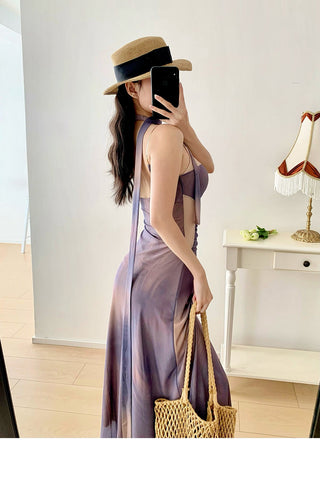 purple off-shoulder dress Dress