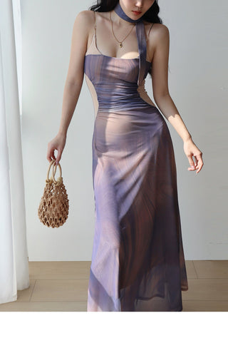 purple off-shoulder dress Dress