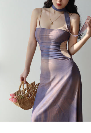 purple off-shoulder dress Dress