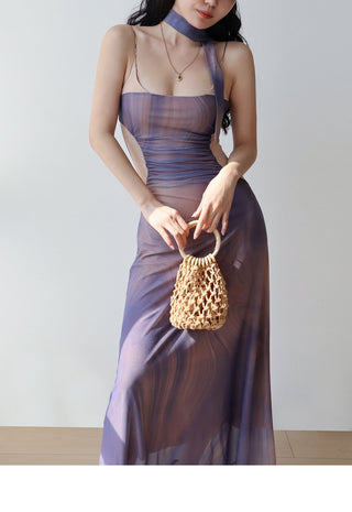 purple off-shoulder dress Dress