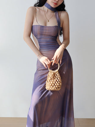 purple off-shoulder dress Dress