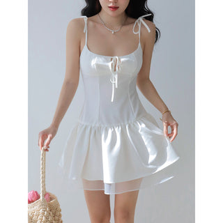 lace-up suspender dress Dress