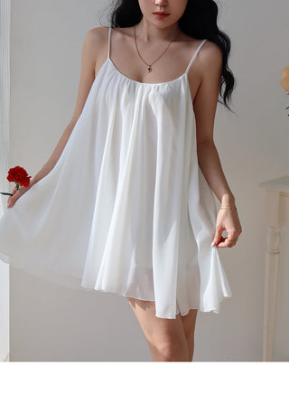 white halter pleated Dress
