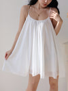 white halter pleated Dress