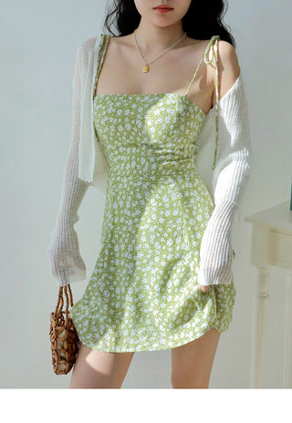 green floral slip Dress