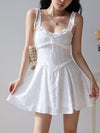 white lace suspender Dress