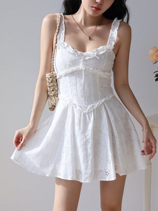 white lace suspender Dress
