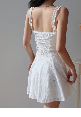 white lace suspender Dress